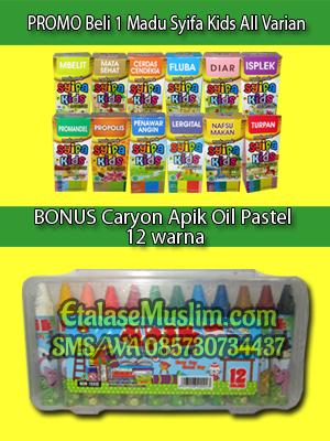 [BONUS] Crayon Apik Oil Pastel 12 Warna tiap pembelian Madu Syifa Kid