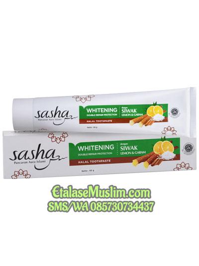 65 gr - Whitening - Pasta Gigi Sasha Toothpaste Siwak Halal