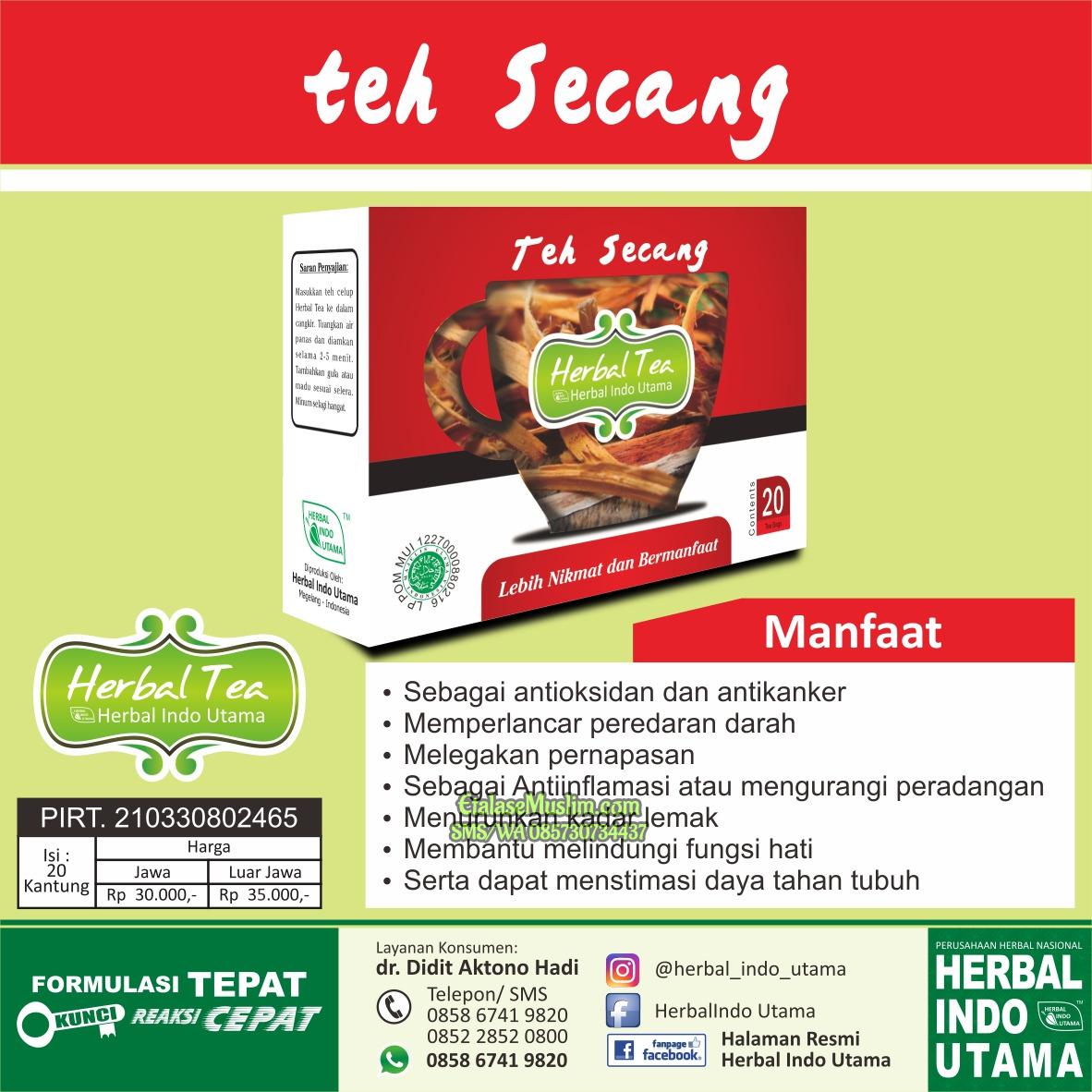 Teh Secang HIU - Herbal Indo Utama - Herbal Tea Secang